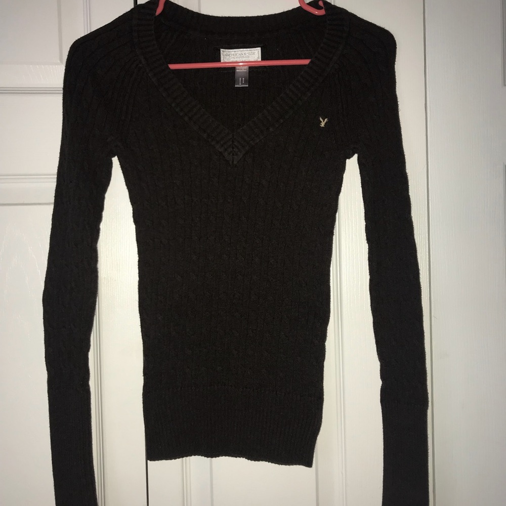AMERICAN EAGLE Women’s Brown Ribbed Sweater